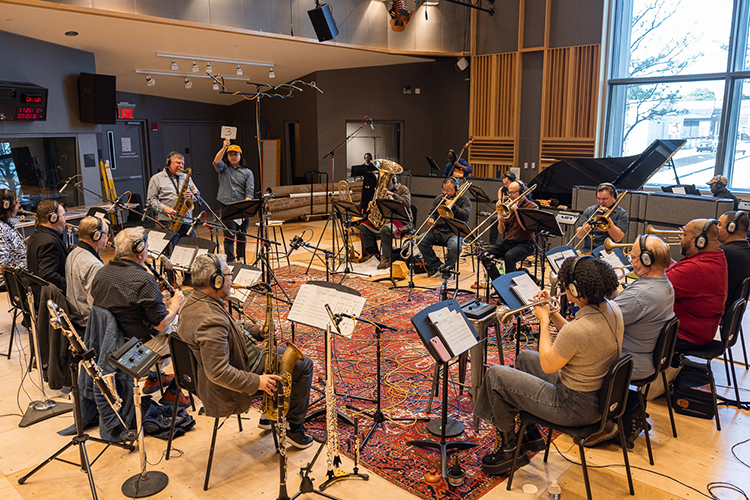Musicians in session